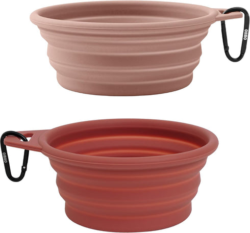 Large Collapsible Dog Bowls, (2 Pack 27oz/800ml) Premium Silicone Portable Travel Water Food Foldable Bowls Pet Feeding Bowl for Outdoor Camping H...